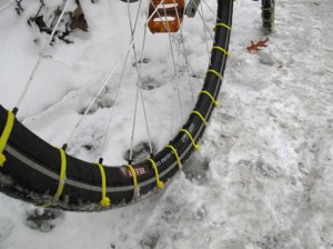 diy snow bike tires