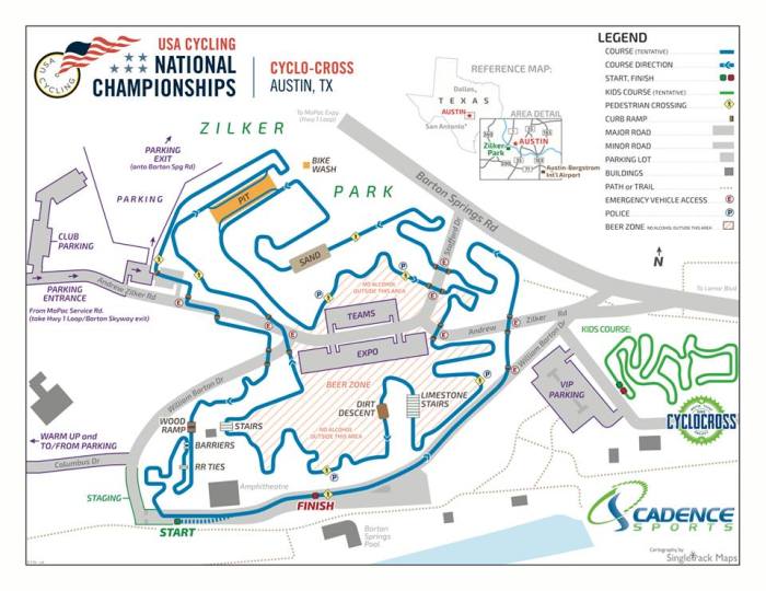 austin cyclocross nationals course map